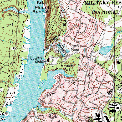 Topographic Map of Ridge Trail, TX