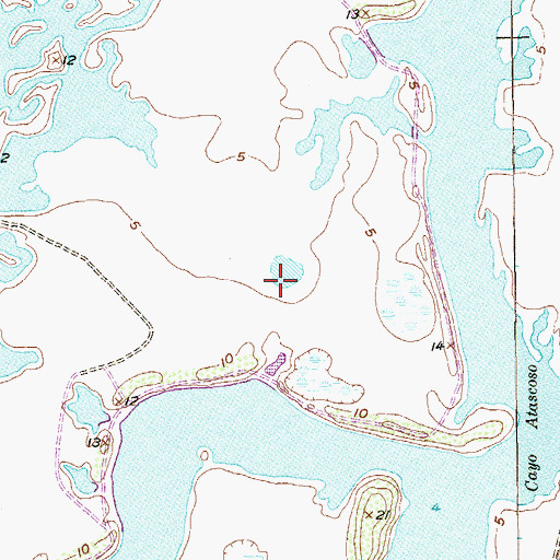 Topographic Map of Laguna Atascosa National Wildlife Refuge Trail, TX