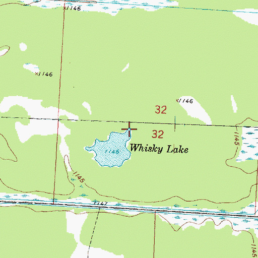 Topographic Map of Agassiz Wilderness, MN