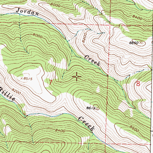 Topographic Map of Encampment River Wilderness, WY