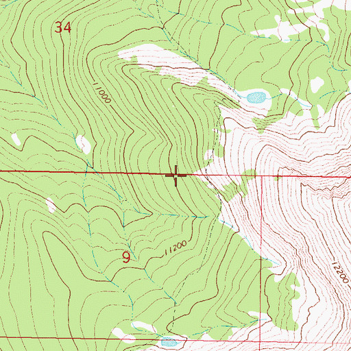 Topographic Map of Fossil Ridge Wilderness, CO