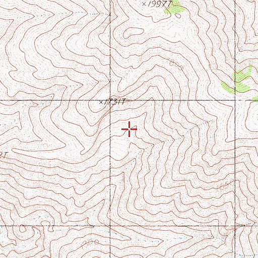 Topographic Map of Manly Peak Wilderness, CA