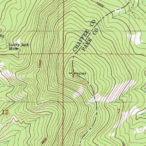 Topographic Map of Kaufman Ridge, CO