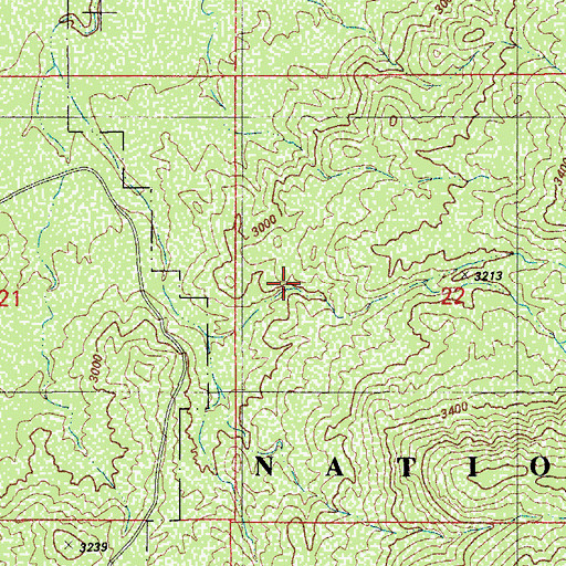 Topographic Map of Saguaro Wilderness, AZ