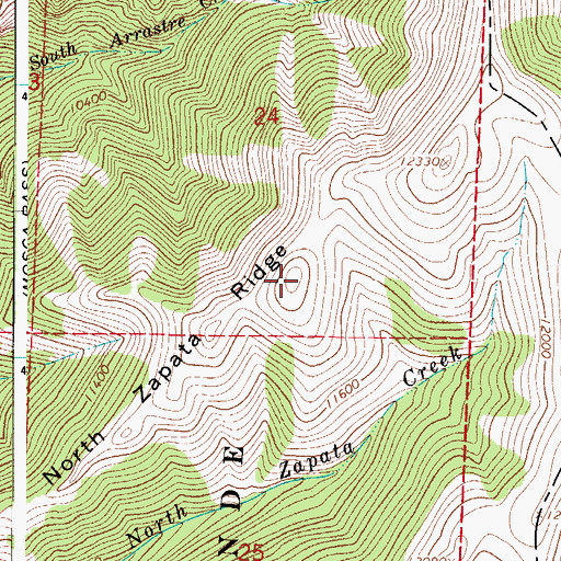 Topographic Map of North Zapata Ridge, CO