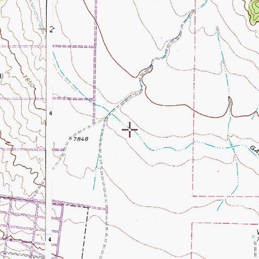 Topographic Map of Garland Ditch, CO