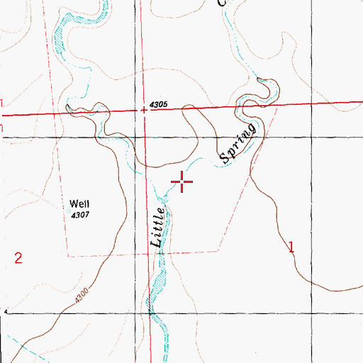 Topographic Map of Little Spring Creek, CO