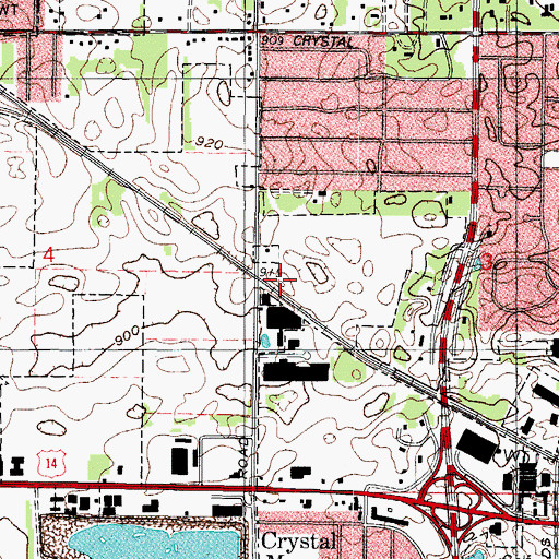 Topographic Map of Feinburg Park, IL