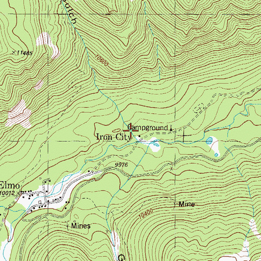 Topographic Map of Iron City (historical), CO