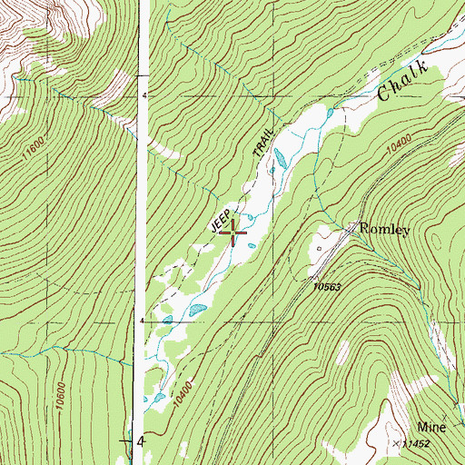 Topographic Map of Romley (historical), CO