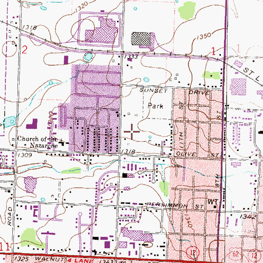 Topographic Map of Greer Lingle Middle School, AR