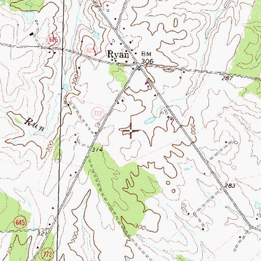 Topographic Map of Flynns Crossing, VA