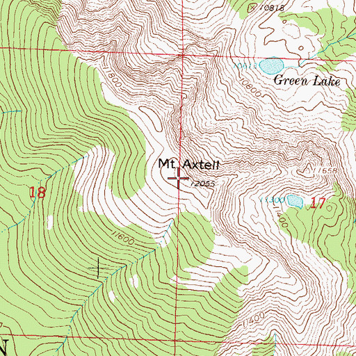 Topographic Map of Mount Axtell, CO