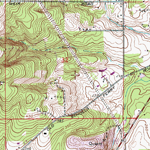 Topographic Map of Murrayhill Powerline Park, OR