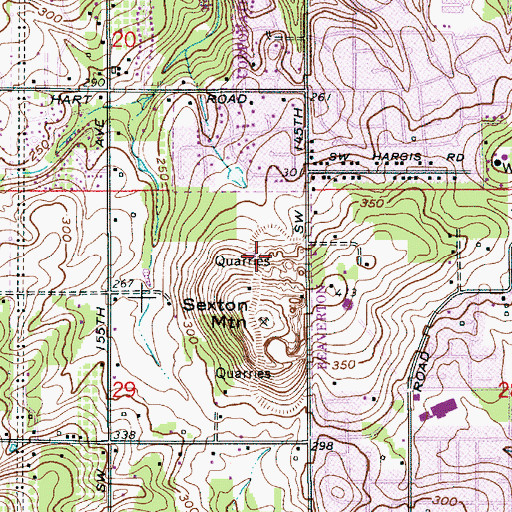 Topographic Map of Sexton Mountain Meadows Park, OR