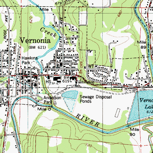Topographic Map of Ora Bolmeier City Park, OR