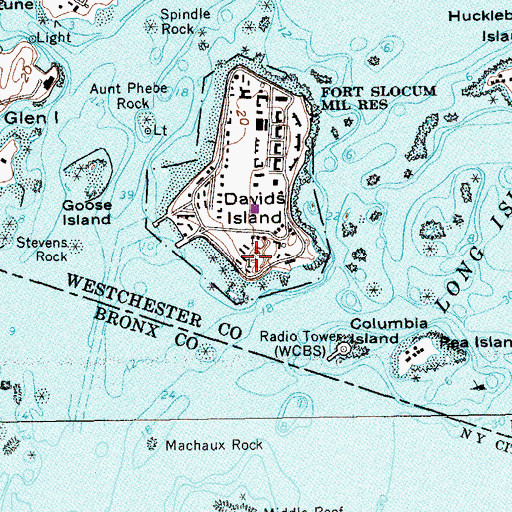 Topographic Map of Battery Haskin (historical), NY
