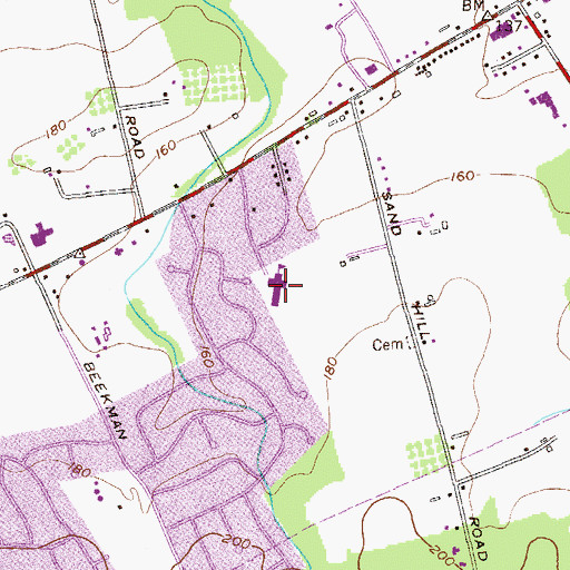 Topographic Map of Greenbrook Elementary School, NJ