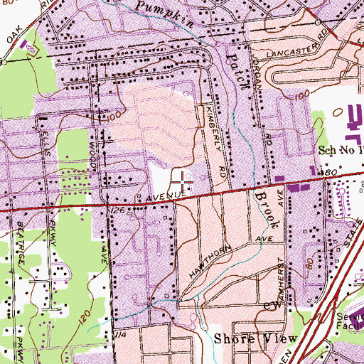 Topographic Map of Oak Ridge Heights Elementary School, NJ