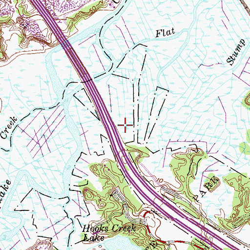 Topographic Map of Sayre Woods Shopping Center, NJ