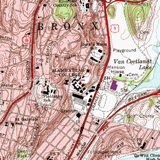 Topographic Map of Chrysostom, NY