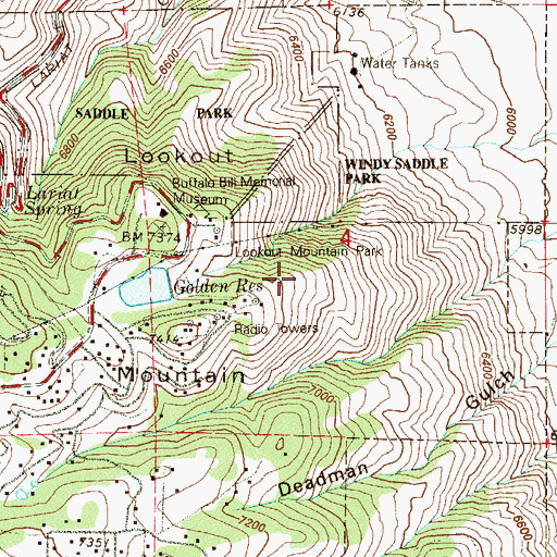 Topographic Map of KTVJ-TV (Boulder), CO