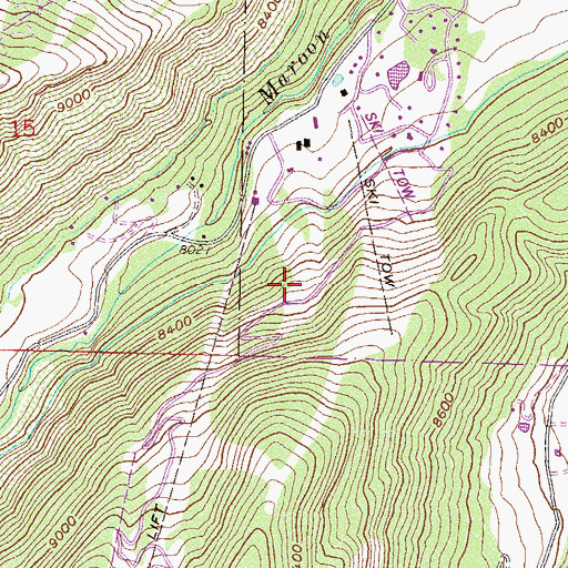 Topographic Map of Pfister Ranch Heliport, CO