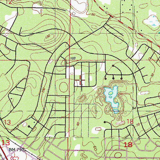 Topographic Map of Abba Mission Church, FL