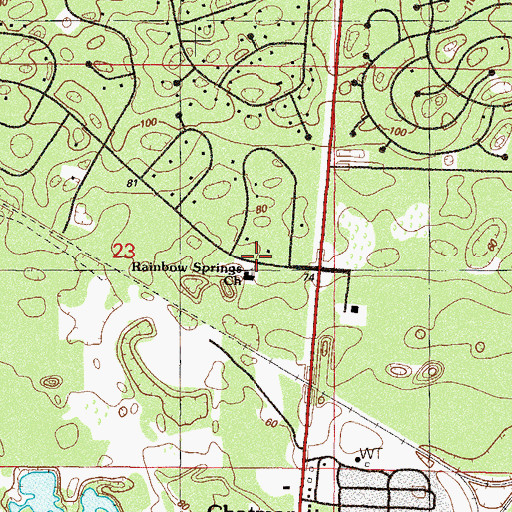 Topographic Map of Rainbow Springs Village Church, FL