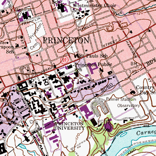 Topographic Map of Wallace Social Science Center, NJ