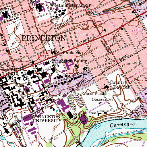 Topographic Map of Ferris S Thompson Gateway, NJ