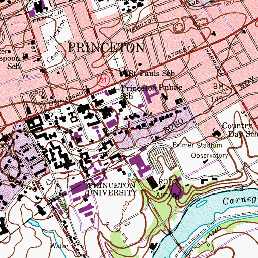 Topographic Map of Notestein Hall, NJ