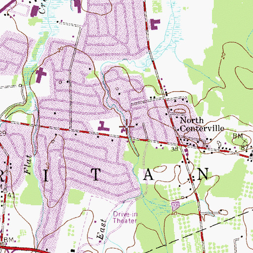 Topographic Map of North Centerville Grade School (historical), NJ