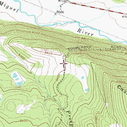 Topographic Map of Doral-Telluride Heliport, CO