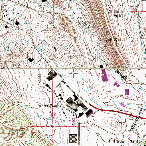 Topographic Map of Martin Heliport, CO