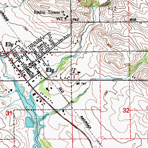 Topographic Map of Hoosier Grove Post Office (historical), IA