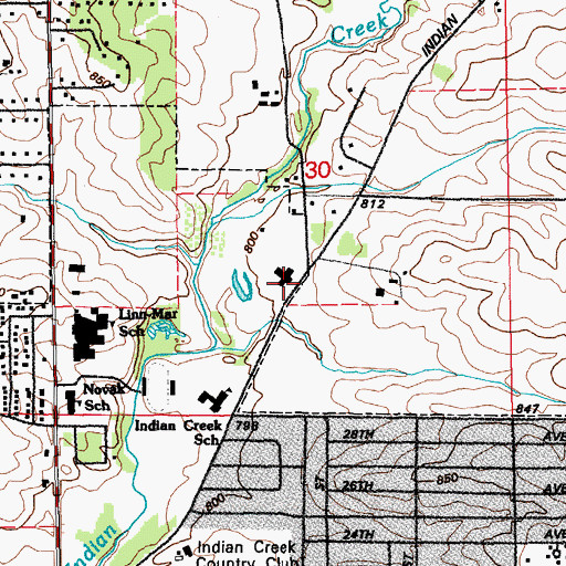 Topographic Map of Winslow House Care Center, IA