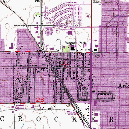 Topographic Map of Ankeny Police Department, IA