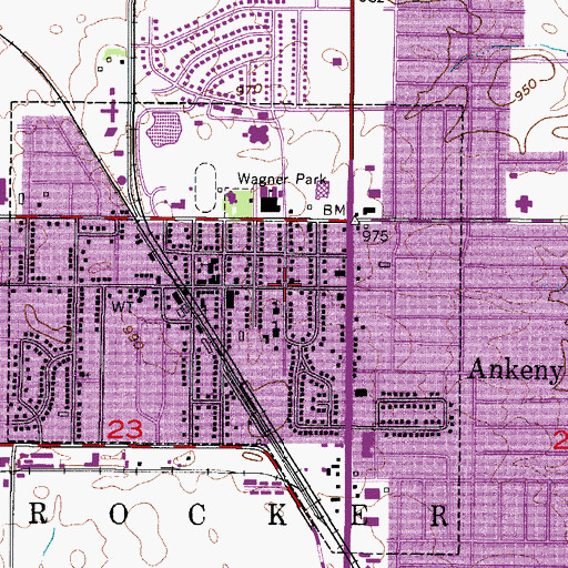 Topographic Map of Ankeny Church of Christ, IA
