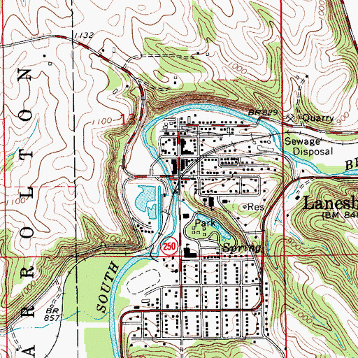 Topographic Map of Riverview Campground, MN