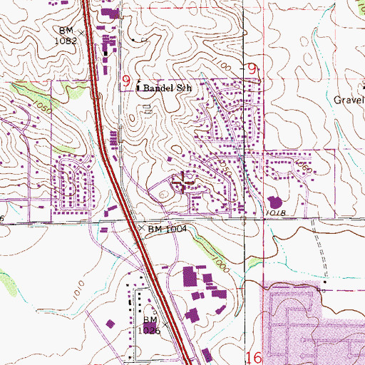 Topographic Map of Northside Christian Church, MN