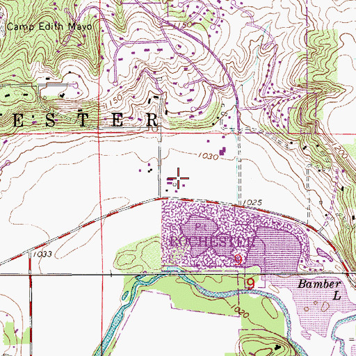 Topographic Map of Olmsted County History Center and Museum, MN