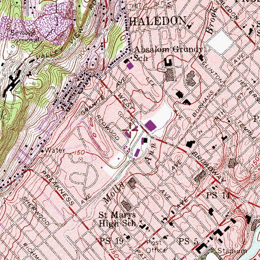 Topographic Map of Saint Gerald Majella Roman Catholic School, NJ