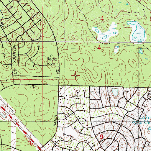 Topographic Map of Greenway Elementary School, FL