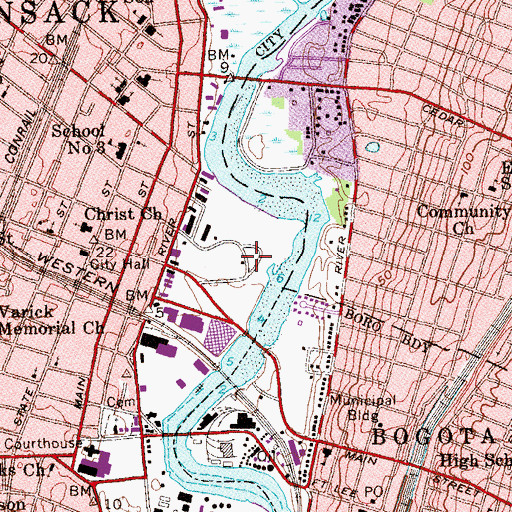 Topographic Map of Faschini Park, NJ
