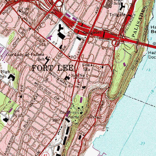 Topographic Map of Whiteman Plaza Shopping Center, NJ
