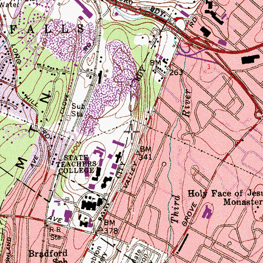 Topographic Map of Blanton Hall, NJ
