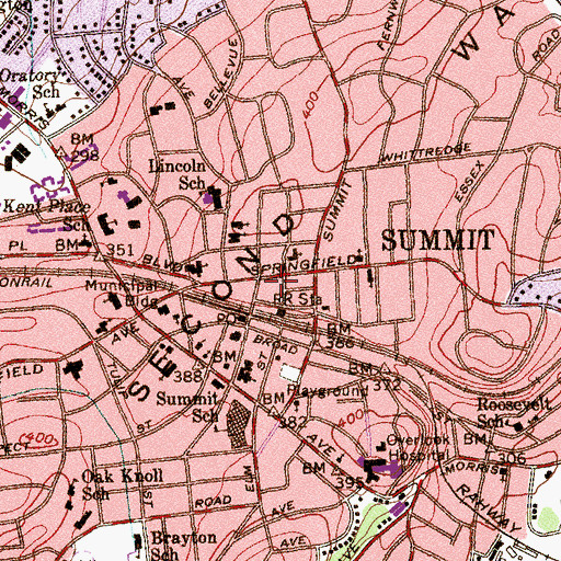 Topographic Map of Basset Building, NJ
