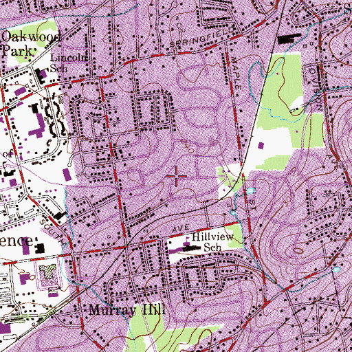 Topographic Map of Lions Municipal Park, NJ
