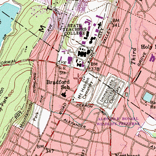 Topographic Map of Bond House, NJ